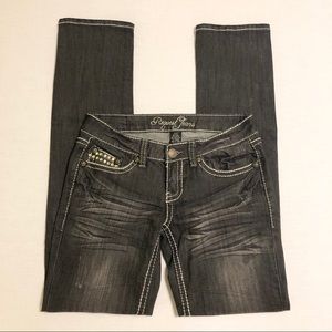 Request Black Distressed Bling Jeans - 5 / 27